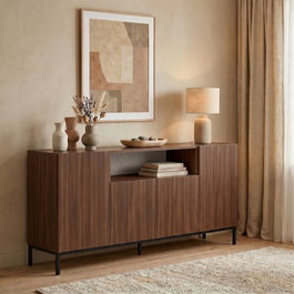 Nordure Rialto Consola Milano Walnut y Negro